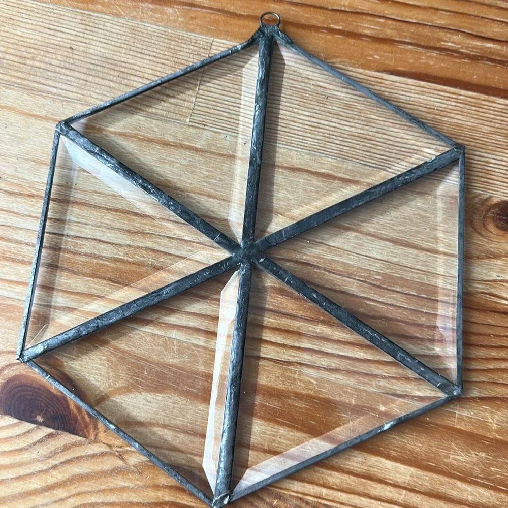 Geometric Glass Hanging Decor
